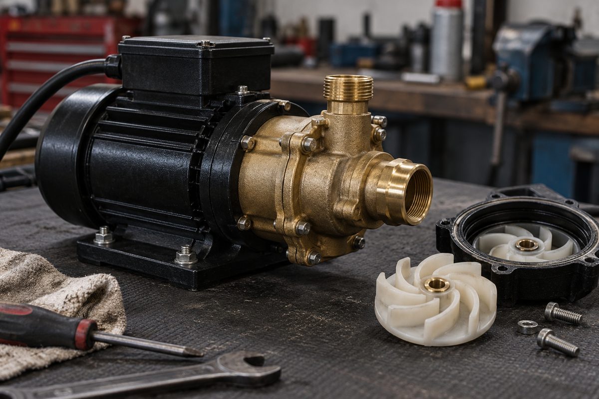Direct-fit high-pressure fuel pump with brass coupling fittings and intake seal